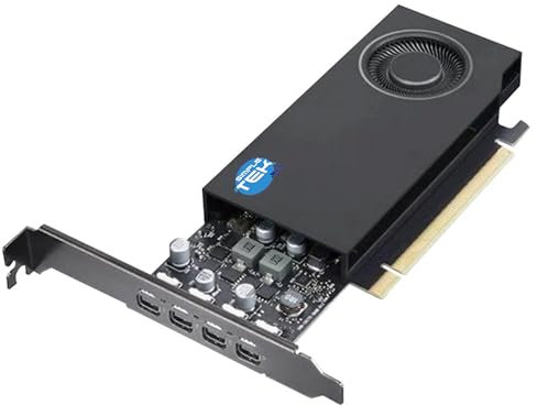 SIMPLETEK - 4GB GDDR6 Professional Workstation Graphics Card, 4 x Mini DisplayPort 1.4a Output, Small Profile Design, PCIe 4.0 x8 Interface