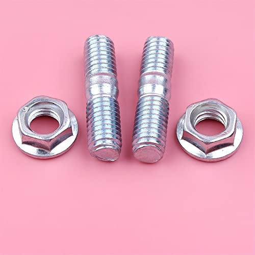 BWZJS Auspuff Bolzen Stehbolzen Mutter Kit GX110 GX120 GX160 GX200 5,5 HP 6,5 HP Rasenmäher Motor Motor Teil Kettensägen-Schalldämpfer-Kit
