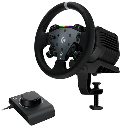 Logitech G RS50 System avec adaptateur de course | Ensemble simracing 4 éléments: base volant RS50, RS Wheel Hub, RS Round Wheel 11 pouces, adaptateur - Pour Xbox/PC