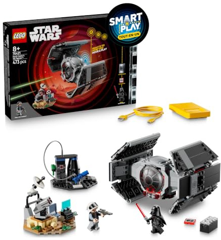 LEGO Star Wars 75421 SMART Play: Darth Vader's TIE Fighter - All-in-One Interactive Toy Set incl. SMART Brick, Tag, Minifigure & Charger - Gift Idea for 8+ Year Old Boys, Girls & Adult Fans