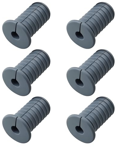 HHXUUAN 2Pcs 3/4 in 19mm Cable Wall Grommet, Anti‑Slip Split Bushing Grey | silicone, wall hole pass‑through, tool‑free split install, for Starlink, ethernet, home network, cable abrasion protection