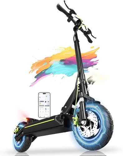 Monopattino Elettrico Adulto 10 Off-Road Autonomia 55-90KM APP Frecce | Motore 500W, batteria 13AH/18.2AH, carico 150 kg, doppio ammortizzatore, freni a disco anteriori posteriori, pneumatici 10