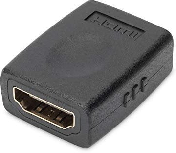 DIGITUS HDMI Coupleur – pour la Prolongation de câbles HDMI – 2X HDMI Type A (Femelle à Femelle) – HDMI 2.0 – UltraHD 4K/60Hz, 3840 x 2160 Pixels – Noir