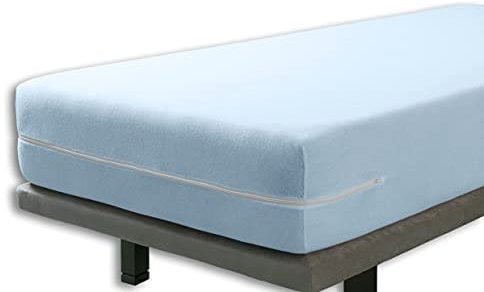 Velfont Mattress Encasement 135x190/200cm Double Size Breathable Terry Towelling Cotton Zipped