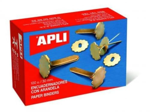 APLI 12288 - Confezione da 100 clip parigine con occhielli, 50 mm