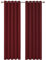 Deconovo Vorhang Blickdicht Ösen Gardinen Kinderzimmer Thermogardine Kälteschutz Fenstervorhang, 229x229 cm(HöhexBreite), Rot, 2er Set