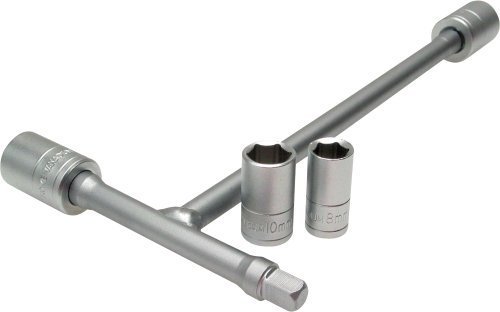 Motion Pro 08-0389 Tri-Drive Mini T-Handle Kit 1/4 Drive with 8,10,12,13mm Sockets