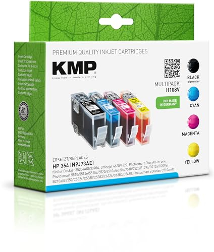 KMP Tintenpatrone passend für HP 364 Multipack - für Deskjet 3520eAIO 3070A, Officejet 4620 4622, Photosmart Plus All-in-one, Photosmart 5510 ... etc.