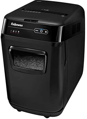 Fellowes AutoMax 200C Professional Shredder 4x38mm Cross Cut 32 Litre P-4 200 Sheets Ref 4652901