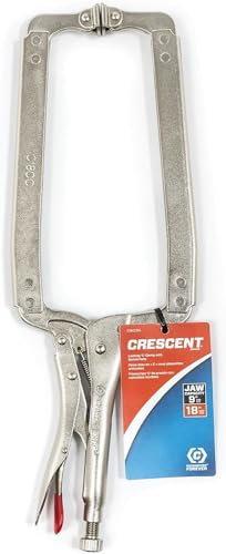Crescent 18 Locking C-Clamp with Swivel Pads - Carded - C18CCSN