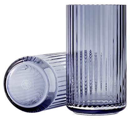 Lyngby Porcelæn Vase H20.5 cm Lyngby aus mundgeblasenem Glas zeitlos, blau