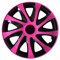 (Farbe und Größe wählbar) 16 Zoll Radkappen Draco (Schwarz-Pink) + Eingangsmatte passend für Fast alle Fahrzeugtypen (universal) …