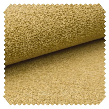 novely® MOERS feiner Bouclé Polsterstoff Möbelstoff außergewöhnliche Optik | Meterware | 1lfm (09 Senf)