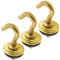 Solid Raw or Antiqued Brass Flycatcher Bowl Shade Hook (Raw Brass, 3 Pack)