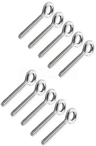10 Stück Ösenschraube M5 x 55 mm Edelstahl V4A