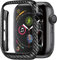 Hülle Kompatibel mit für Apple Watch SE Series 6 5 4 44mm Hülle Carbon Fiber PC Schale Hardcase Schutzhülle für Apple Watch 44mm 40mm (40mm)