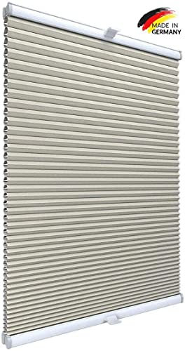 Gardinen21 Thermo Wabenplissee nach Maß in der Glasleiste mit Montage | Waben Plissee im Wunschmaß | Maßgefertigt für Türen & Fenster | Sonnenschutz, Sichtschutz, Schallschutz 100% Verdunkelung