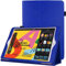 TECHGEAR Coque Cuir Compatible avec iPad 10.2 2020/2019 [8ème et 7ème génération] Housse de Protection en Cuir PU avec Support Stand et Prise Main, Fonction Sommeil/Réveil Coque [Bleu]