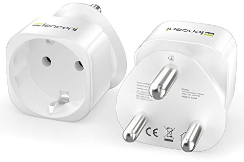 LENCENT 2X Reiseadapter Netzadapter für Südafrika Steckdose Typ M, Reisestecker Steckdose für Reisen Deutsch nach Südafrika, Namibia, Swasiland, Lesotho, Bhutan, Botswana, Mosambik (Typ M)