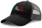 Speedy Pros Baseballkappe, italienische Stickerei, Baumwolle, weiches Netzgewebe, Snapback, Schwarz, Anthrazit, nur Design, Nur schwarz-anthrazitfarbenes Design, Einheitsgröße