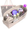 Doxo Geldbörsen-Organizer-Einsatz für Handtaschen und Tragetaschen, Filztasche, passend für Speedy 35 und Neverfull MM (Beige, L)