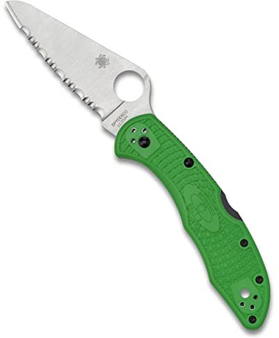 Spyderco Couteau Salt 2 Vert à Dents