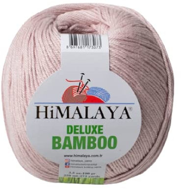 Strickfein Himalaya Deluxe Bamboo Wolle Strickgarn 60% Bambus 40% Baumwolle 100gr 124-30 Puder