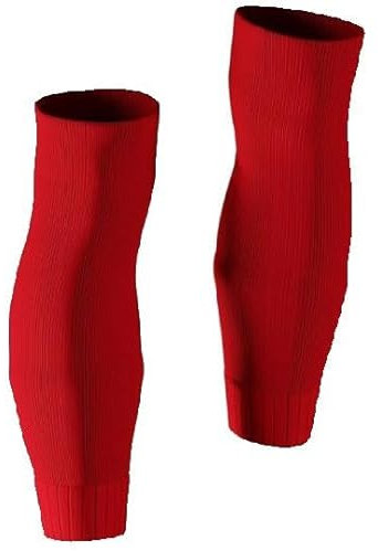 Tekkerz - 20+ color variations leg sleeve compatible with grip socks for football, soccer, hockey, rugby sports socks, Red -, Juventud