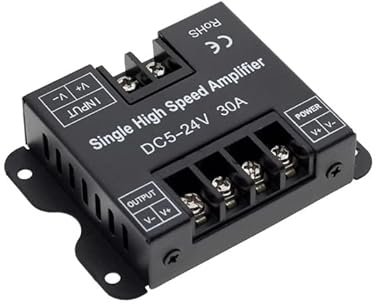 30A LED tira amplificador DC5-24V solo amplificador de alta velocidad para un solo color LED tira repetidor de potencia controlador de consola