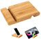 Jagowa 1 support de tablette en bambou avec double fente en bois pour tablette de bureau