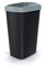 Cubo de reciclaje 45L KEDEN en plástico con práctica tapa abierta color gris.