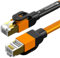 OFNPFTTH 5M CAT7 Ethernet cable 5M high speed twisted nylon Lan patch cable, RJ45 10Gbps 600MHz shielded flat cable, for modems/routers.orange