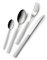 GLOUPIE Set 24 Posate Loft Bianco Per 6 Persone in Acciaio Inox e Manico In ABS Made In Italy Lavabili In Lavastoviglie