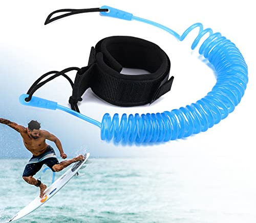 yuejuhe Leash de Surf, Sangle Paddle Sup, Accessoire Sécurité (Bleu)