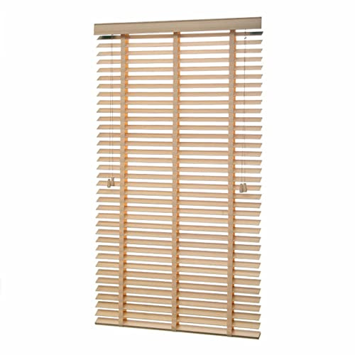Jolan Solid Wood Venetian Blinds 50cm 60cm 70cm 80cm 90cm 100cm 110cm 120cm 140cm,Horizontal Blinds,Interior Window Shutters,Blackout Wooden Venetian Blinds,Privacy Curtains,W×H-100x180cm/39.5x71in