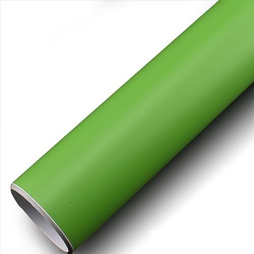 COYOUCO Vinyl-Autofolie Matt Metallic Premium Selbstklebende Ersatz-Fahrzeug-Folienrolle mit dehnbaren DIY-Aufklebern mit Luftfreigabe,Grün,50 * 300cm