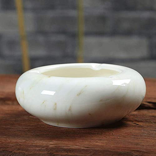 Posacenere posacenere creativo adatto per posacenere singolo/soggiorno/studio/doppio cristallo smaltato regalo (colore: giallo-12,5 x 8 x 4 cm), dimensioni: blu-13,5 x 5,5 cm (dimensioni: giallo-13,5