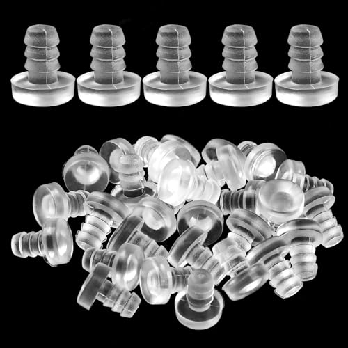 Transparent Gummi Anschlagdämpfer, 100 Stück Gummipuffer Möbel Puffer Möbeltürpuffer Antikollisions Tischstoßstangen Durchsichtige Gummigreifer für Glastische Schubladen Schranktüren