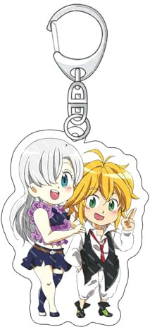 acsewater The Seven Deadly Sins Keychain Anime Nanatsu no Taizai Keyring Percival Nasiens KeyRing Bag Charms CarKeys Collection Pendant Jewelry
