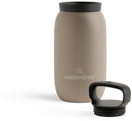 waterdrop® All Purpose Thermobecher 400ml. isolierte Edelstahl Thermosflasche. 24h kalt - 12h heiß. auslaufsicher & bruchsicher Kaffeebecher to go