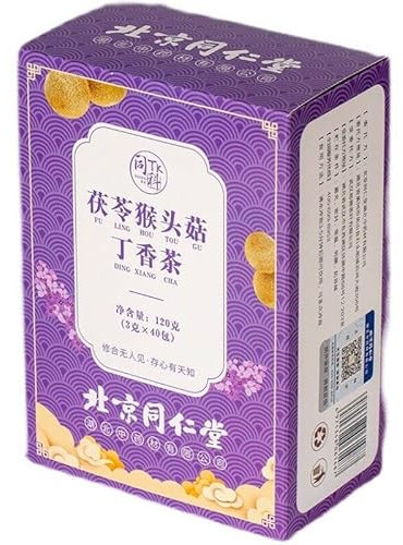 3g*40 Thé Poria, Hericium et Clou de Girofle Chine Original Thé Parfumé Herbes Thé Organique Thé aux Fleurs Aliments Verts sans Additifs Thé aux Herbes