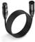 MEIRIYFA XLR 4 Pin Male to Female Power Supply Cable - Balanced Extension Patch for DSLR Camera Monitor - Black, 1.8M