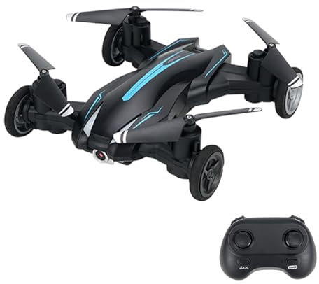 Lechnical Mini Drone con fotocamera 4K Drone telecomandato WIFI con modalità terra e modalità volo, luci a LED, rotazione a 360°, modalità senza testa, regalo giocattolo per ragazzi e ragazze principi