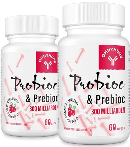 Probiotika für Frauen, Kulturen Komplex für Frauen Intimflora - mit 300 Mrd. KbE - 12 Bakterienstämme - mit Lactobacillus & Bifidobacterium - 120 Kapseln