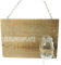FRANK FLECHTWAREN Schild Lieblingsplatz, Holz, braun gewaschen, Metall, Jute Maße: 38 x 28 cm, Glasvase Ø 7 x 13 cm,