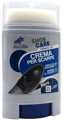 Crema Nutriente per Scarpe in Pelle - Emulsione Naturale con Oli e Cere Vegetali, Balsamo per Cuoio e Pelle, Protegge da Acqua e Umidità - Ideale per Scarpe, Stivali, Borse e Mobili (NERO)