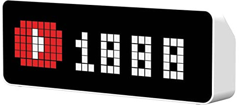 ULANZI TC001 Smart Pixel Clock,Social Media Counter, Digital Alarm Clock with Weathe, Awtrix Simulator, Retro Pixel Art Scoreboard Pomodoro Clock Bedside Gaming Room & Office Decor