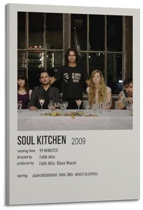 nshdahns Wandposter Soul Kitchen, Vintage-Kunst, Raumdekoration, ästhetisches Schlafzimmer-Poster für Schlafzimmer, 30 x 45 cm, Rahmenstil