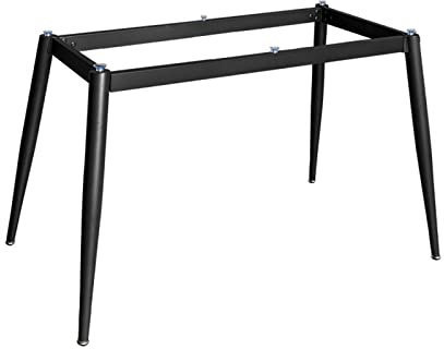 Patas de metal para mesa de comedor de cocina, mesa de conferencia, patas de hierro resistente para mesa de conferencias de mármol, cristal, parte superior de madera, incluye tornillo y ventosa (105 x