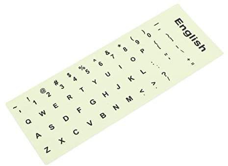 OSOLADY Glow in The Dark Keyboard Sticker Luminous Letter Stickers for Backlit Keyboard Decal for Desktop Pc